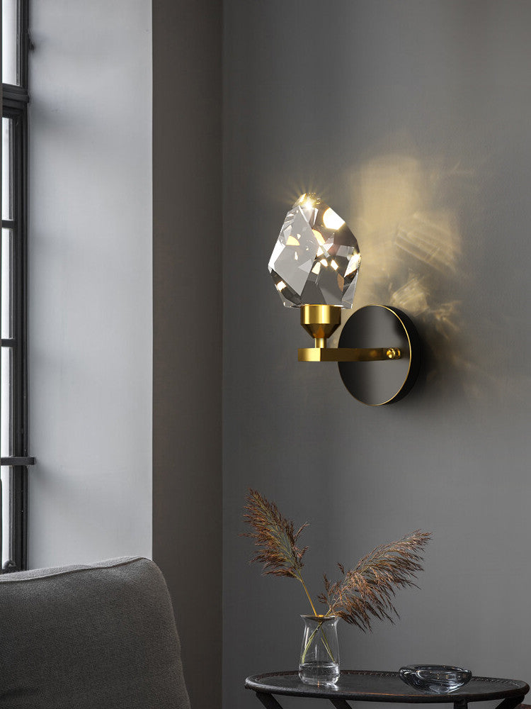 Crystal Diamond Torch Wall Sconce