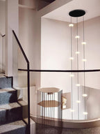 White Bloom Void Chandelier For Double Height