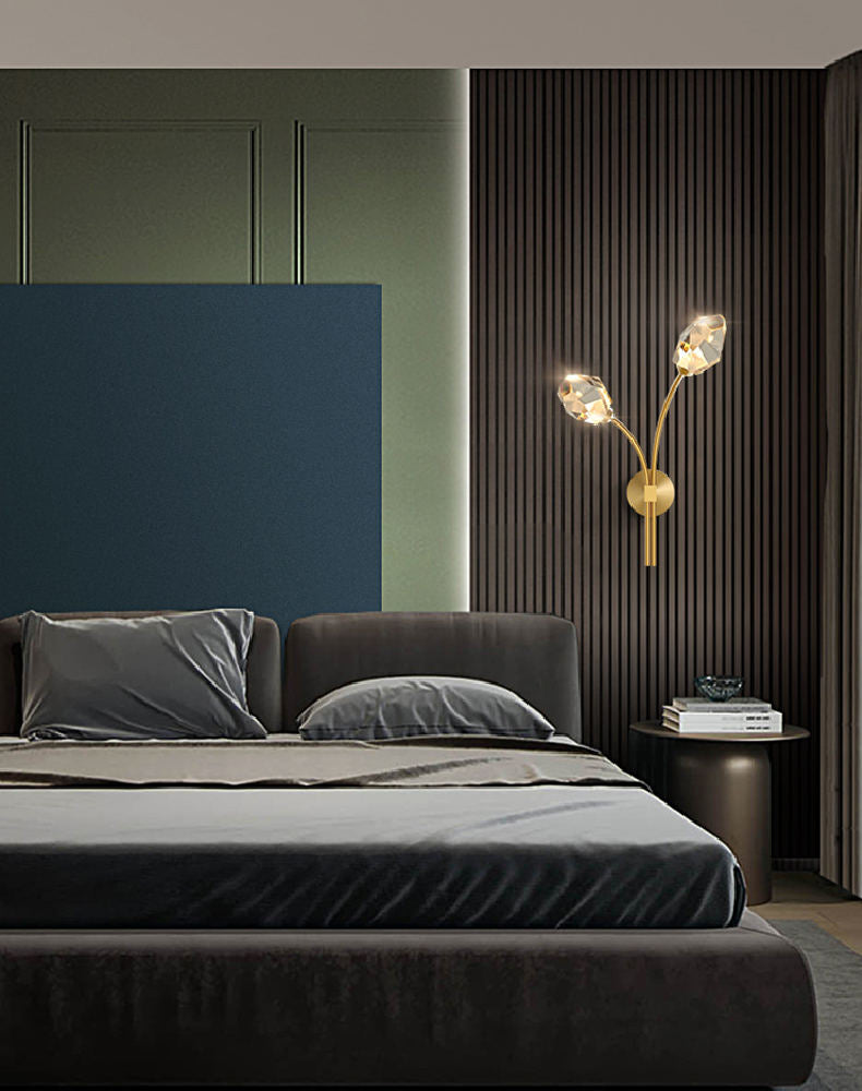 Crystal Diamond Torch Wall Sconce