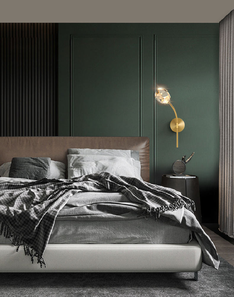 Crystal Diamond Torch Wall Sconce