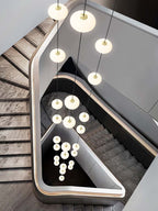 White Bloom Void Chandelier For Double Height