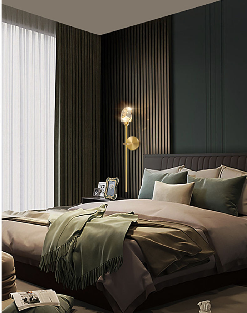 Crystal Diamond Torch Wall Sconce