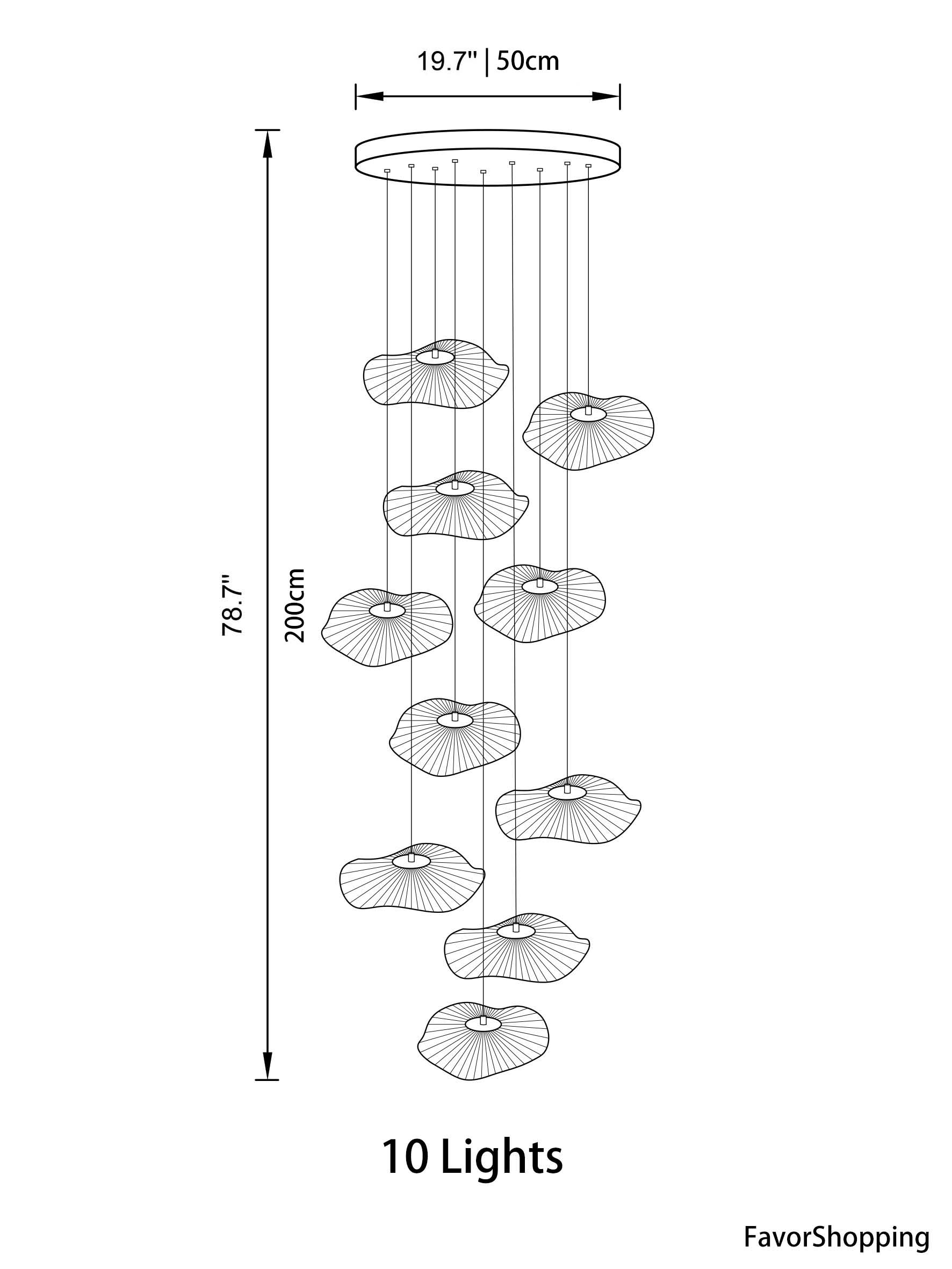 Floating Castle Raindrop LED Daisy Foyer Pendant Light - Grand Interior Decoration