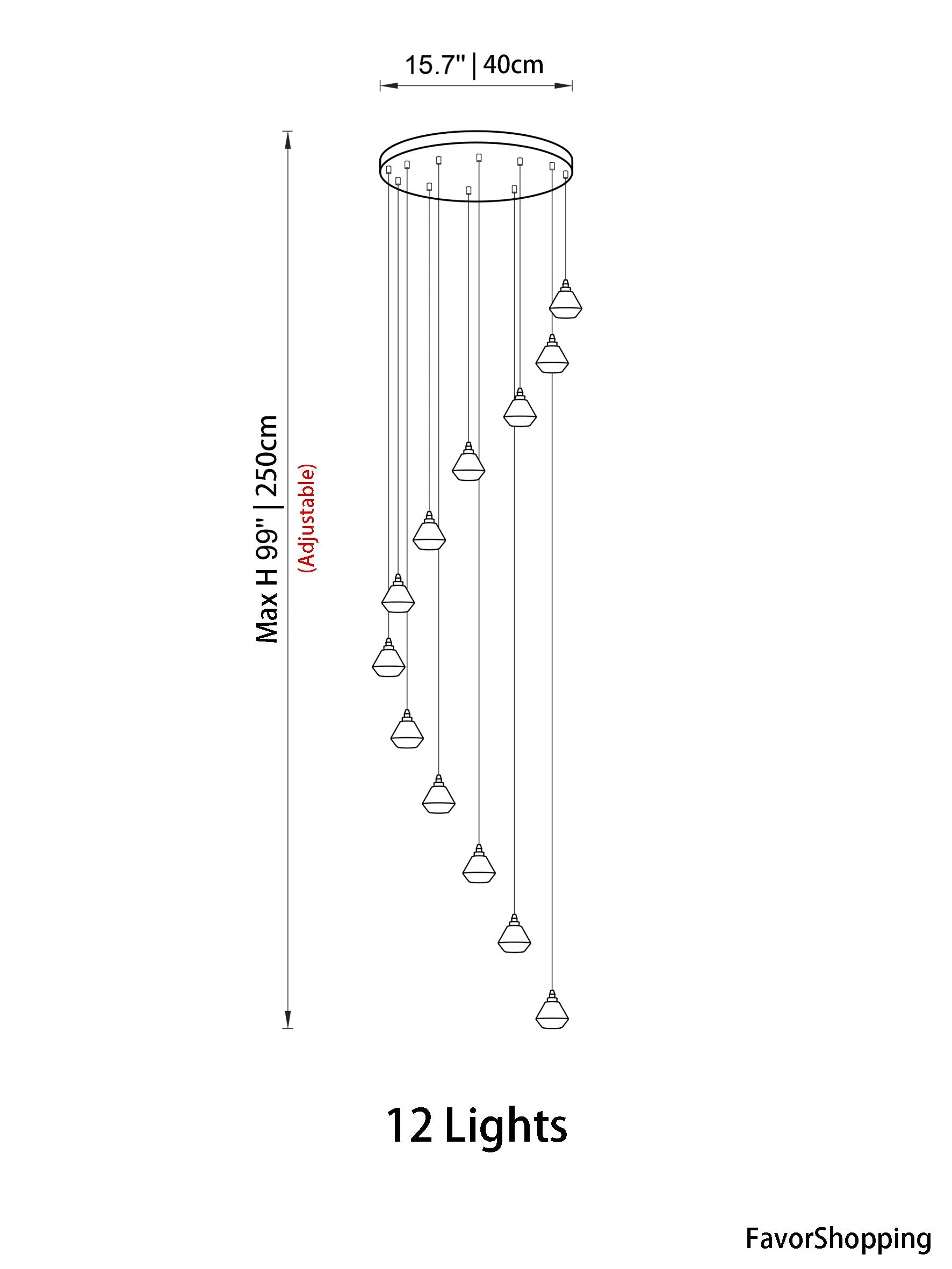 Modern LED Multi-Light Chandeliers For High Ceilings