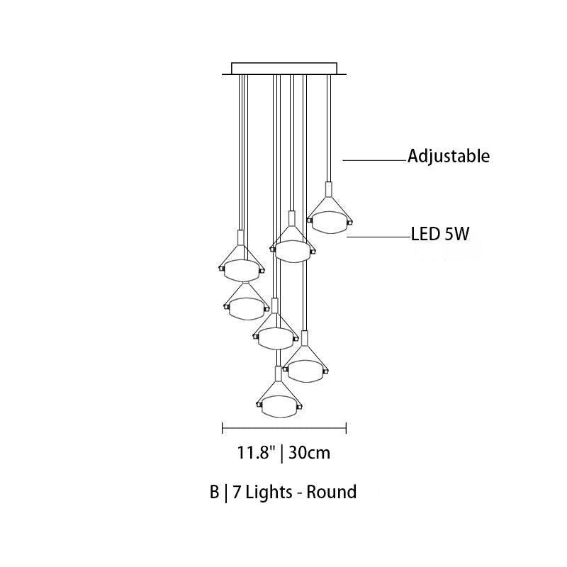 Myth Angel Square Crystal Long Raindrop Foyer Chandelier