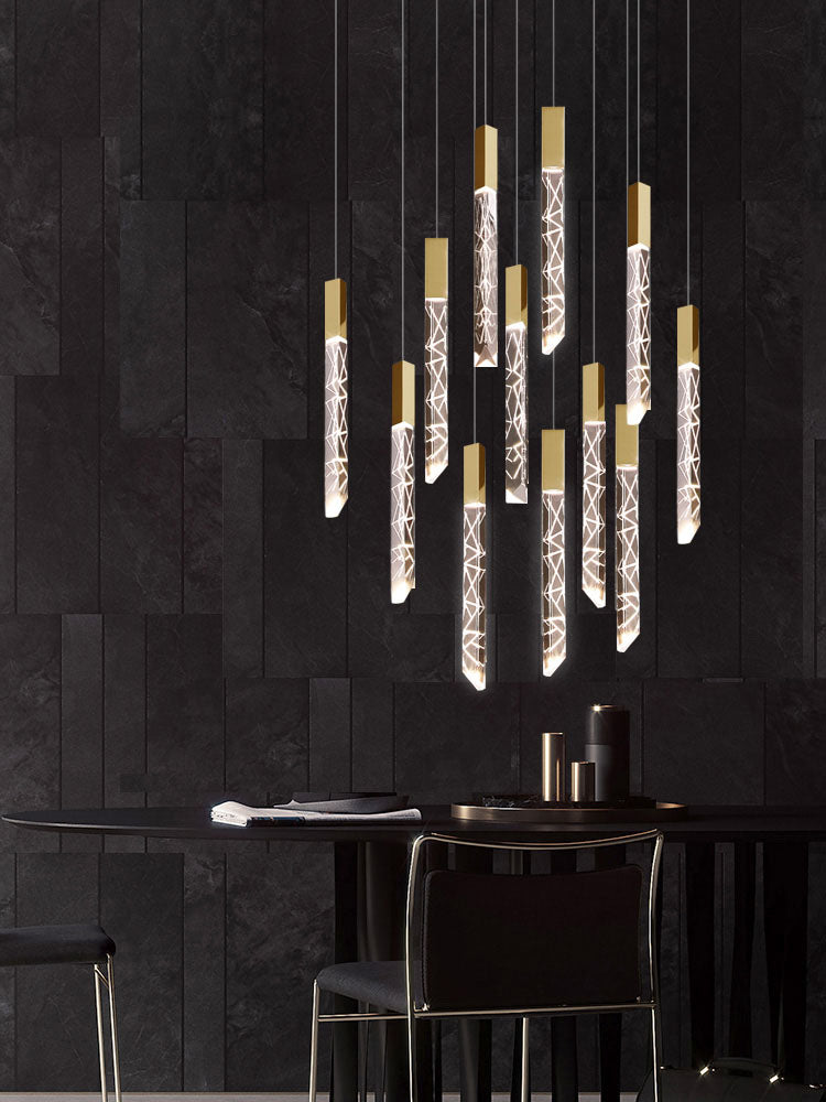 Icicle Crystal Cluster Modern Chandeliers For Foyer