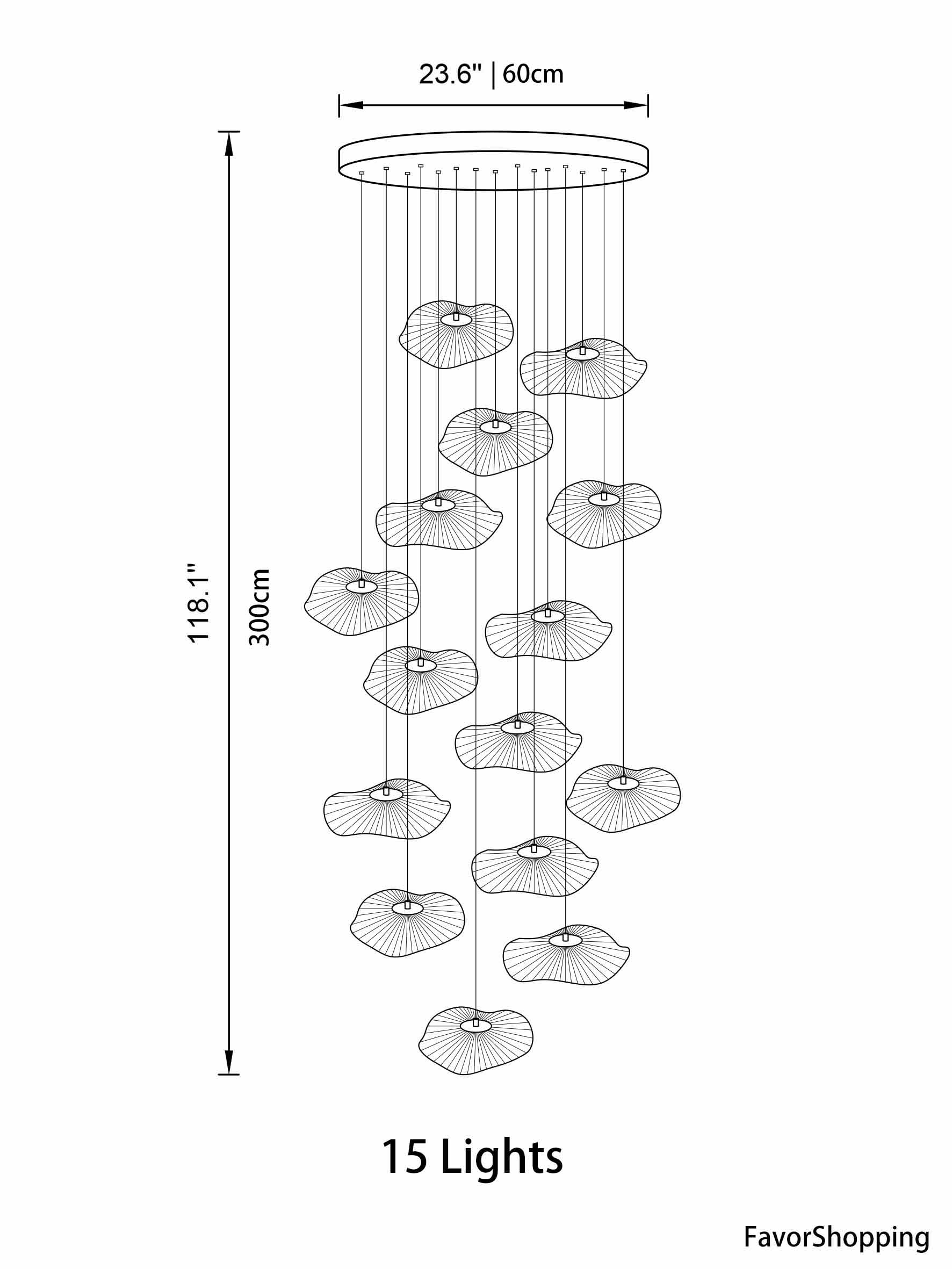 Floating Castle Raindrop LED Daisy Foyer Pendant Light - Grand Interior Decoration