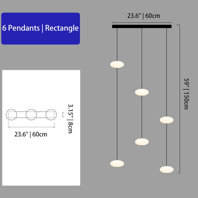 White Bloom Void Chandelier For Double Height