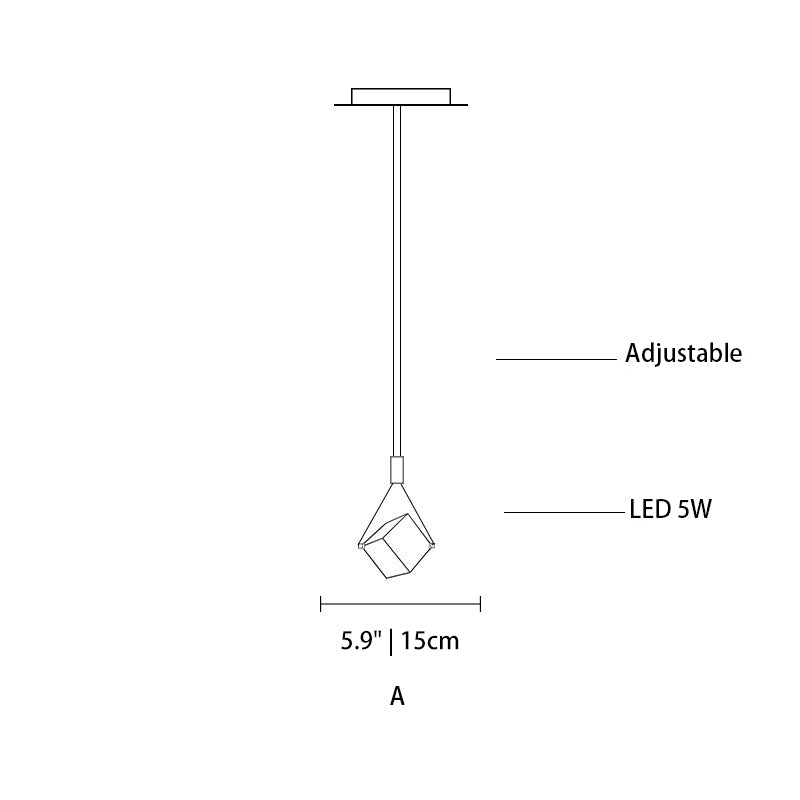 Myth Angel Square Crystal Long Raindrop Foyer Chandelier