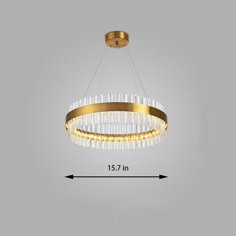 Circle Ring Luxury Crystal Flush Mount Ceiling Light Living Room