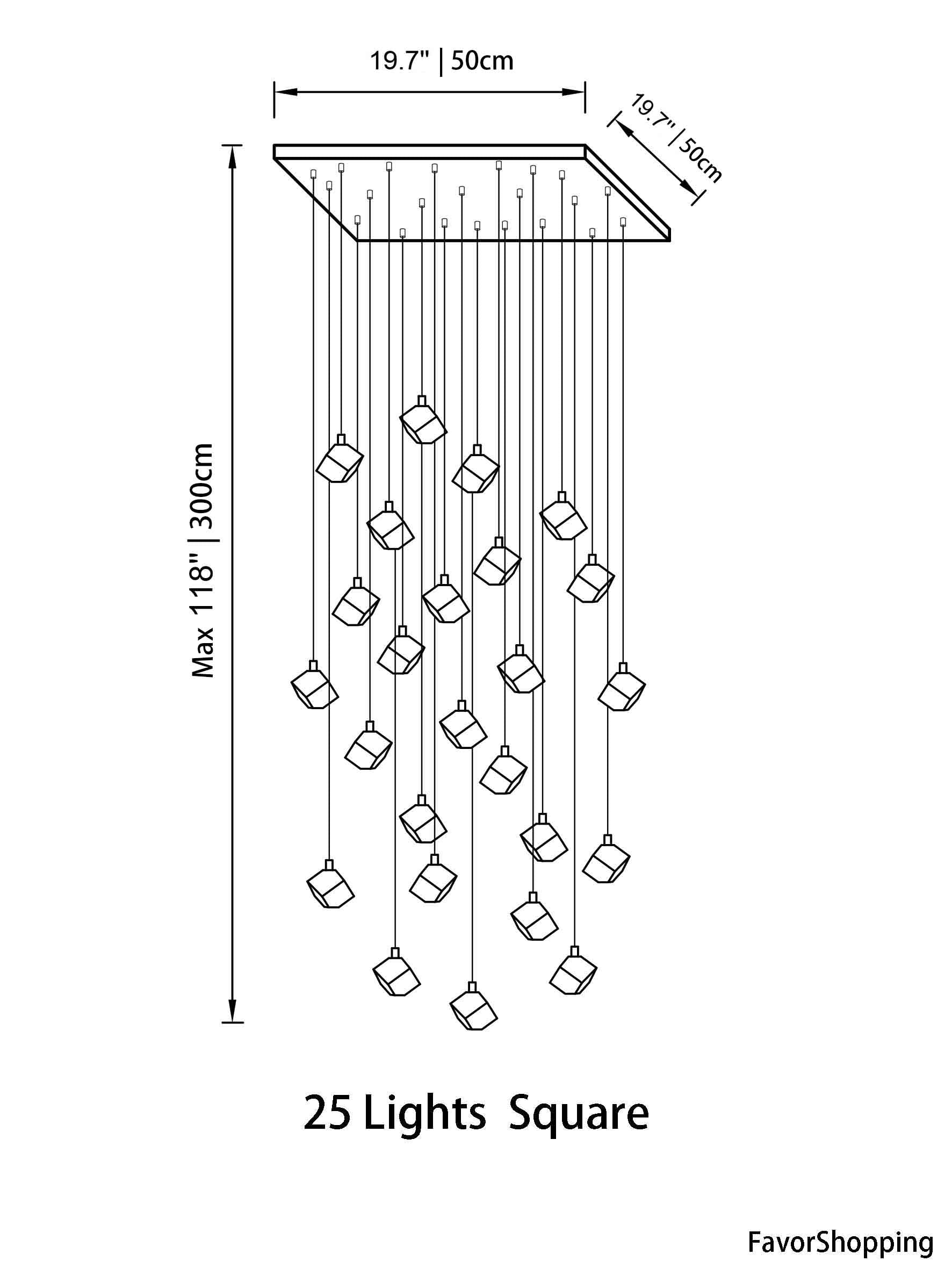 Ice Cube Transparent Crystal Chandelier For High Ceiling And Large Entryway