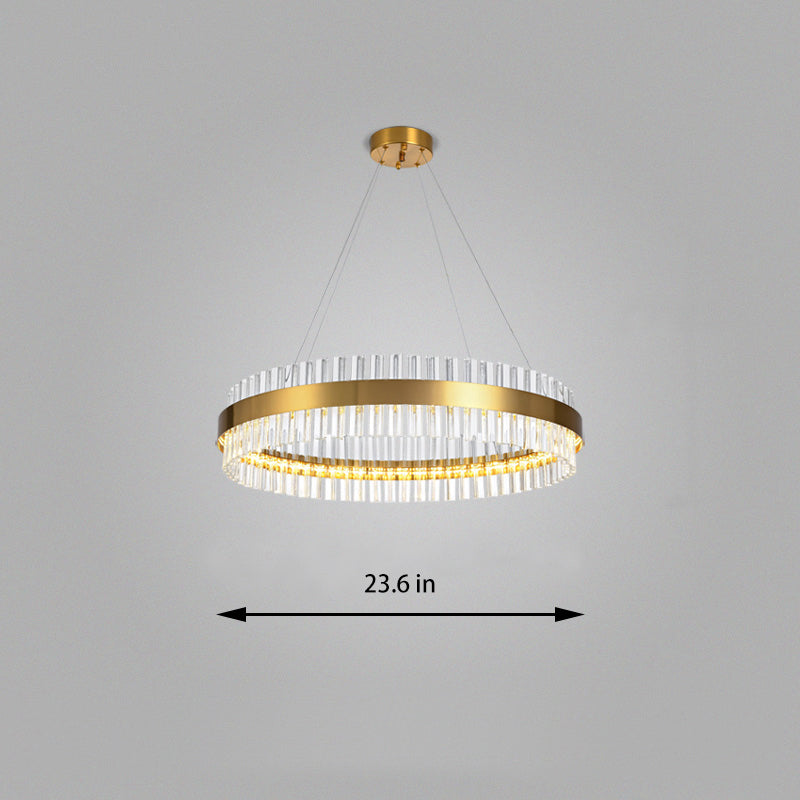 Circle Ring Luxury Crystal Flush Mount Ceiling Light Living Room