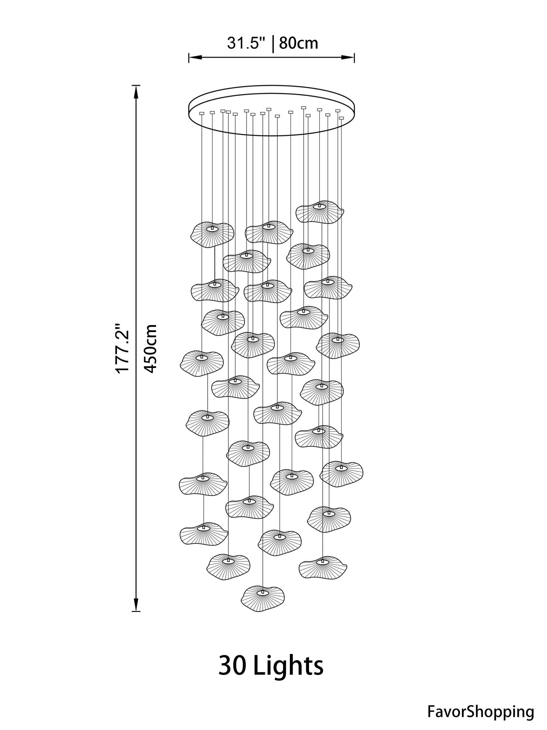 Floating Castle Raindrop LED Daisy Foyer Pendant Light - Grand Interior Decoration