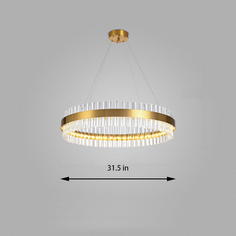 Circle Ring Luxury Crystal Flush Mount Ceiling Light Living Room