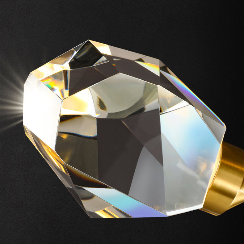 Crystal Diamond Torch Wall Sconce
