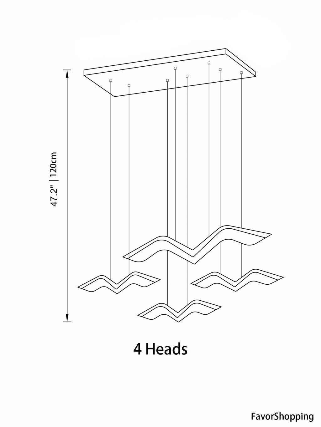 Freedom Petrel LED Chandelier For Modern Home Office