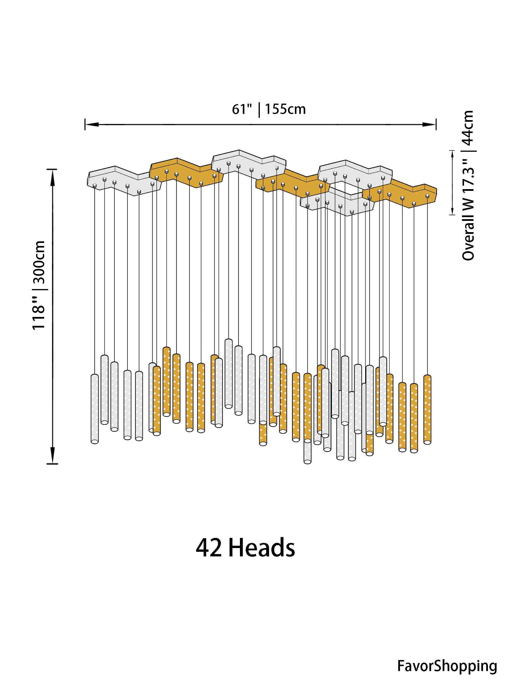 Romantic Long Drop Starlight Cylindrical Chandelier