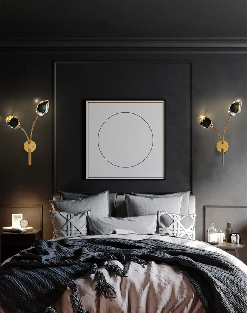 Crystal Diamond Torch Wall Sconce