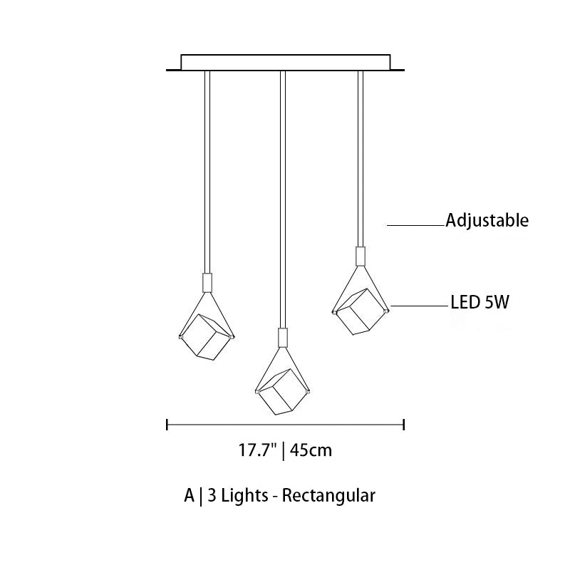 Myth Angel Square Crystal Long Raindrop Foyer Chandelier