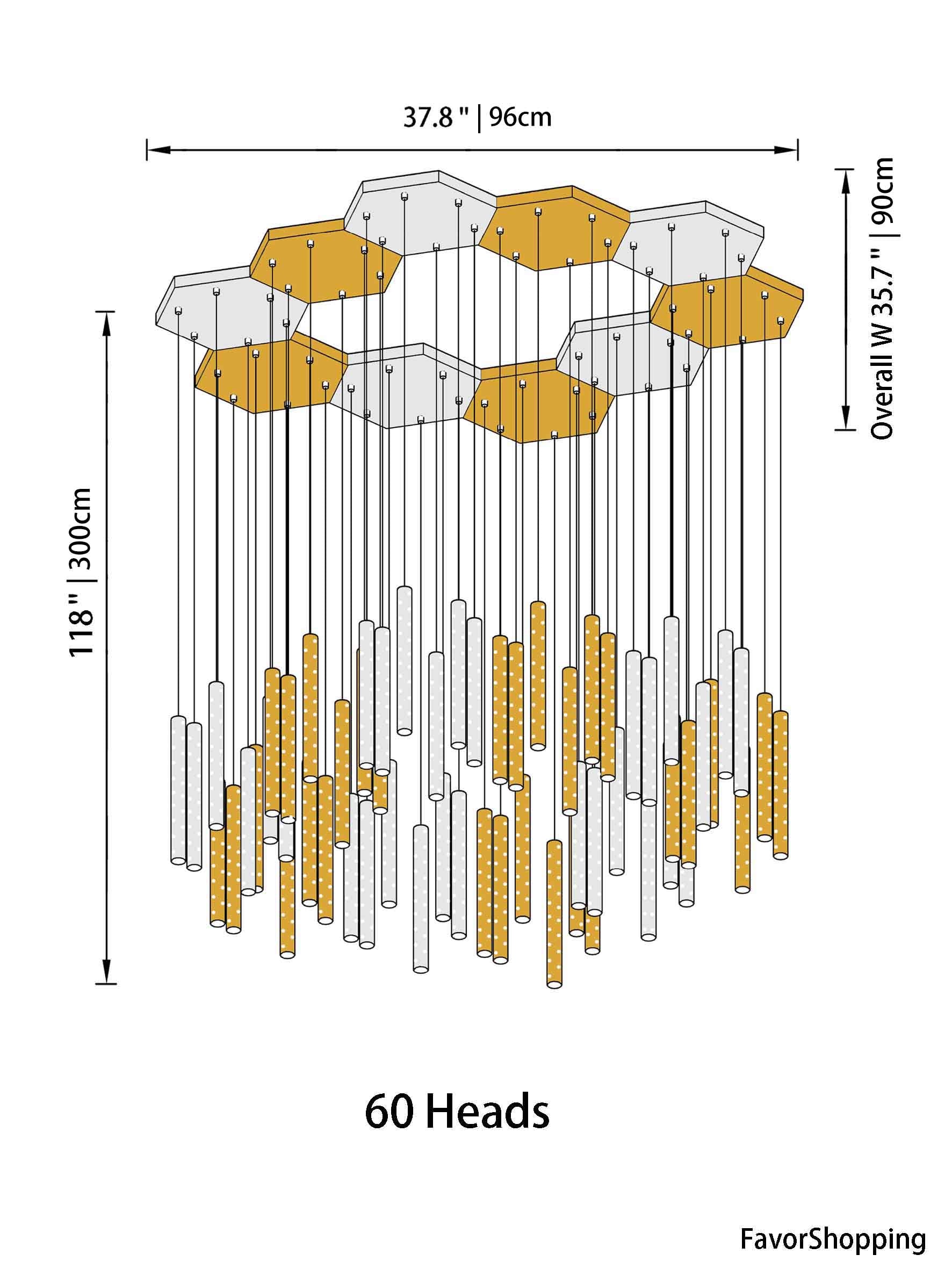 Romantic Long Drop Starlight Cylindrical Chandelier
