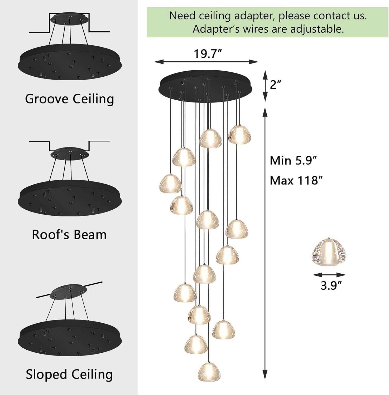 Staircase 118" Long Black LED Lighting