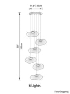 Floating Castle Raindrop LED Daisy Foyer Pendant Light - Grand Interior Decoration