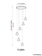 Modern LED Multi-Light Chandeliers For High Ceilings