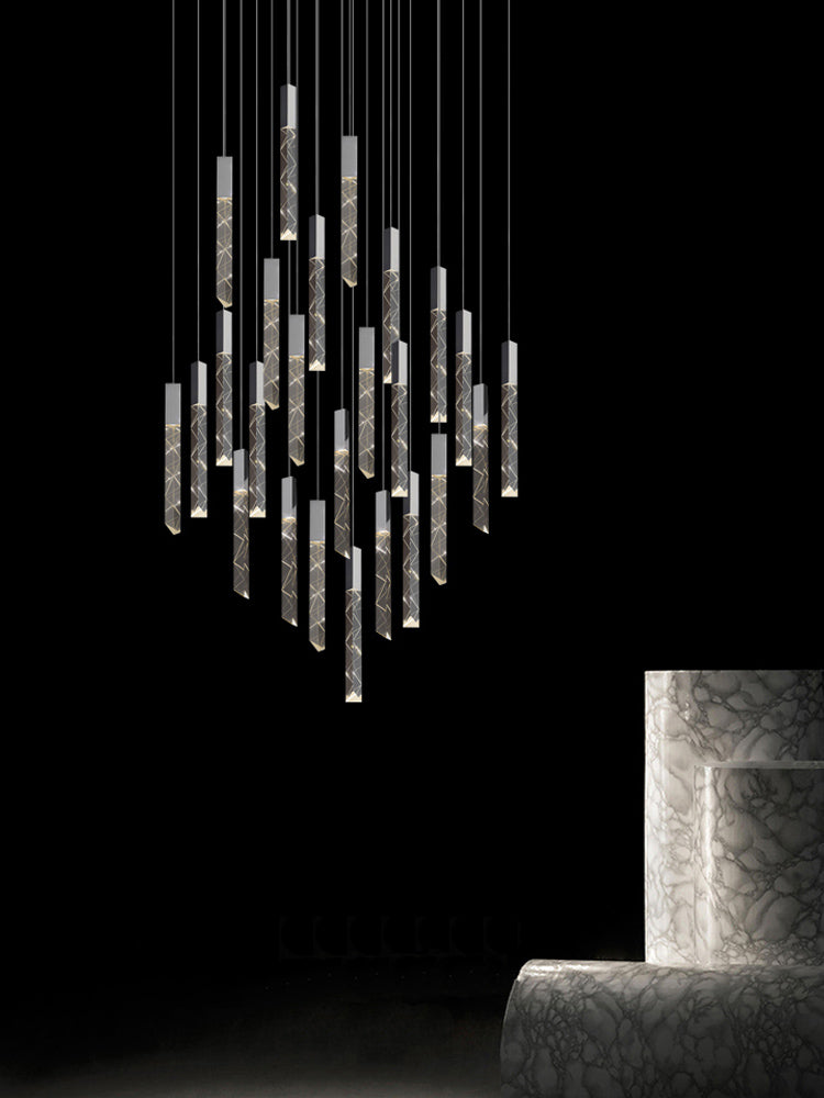 Icicle Crystal Cluster Modern Chandeliers For Foyer