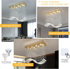 Siljoy Gold Rectangle Crystal Chandelier