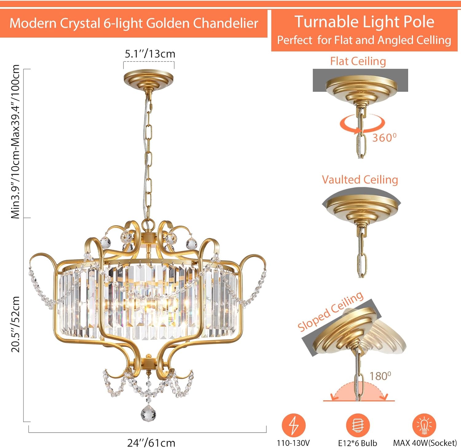 Affordable Retro Wrought Iron Glass Shade Pendant Chandelier for Dining Room/Bedroom