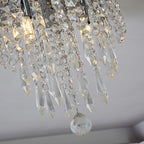 Mini Chandelier, Crystal Chandelier Lighting, 2 Lights, Flush Mount Ceiling Light, H10.4'' x W8.66''