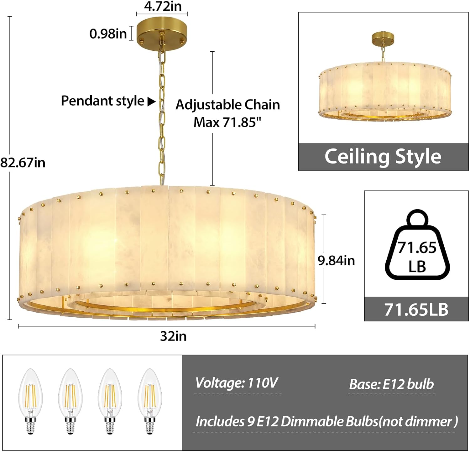 Alabaster Chandelier