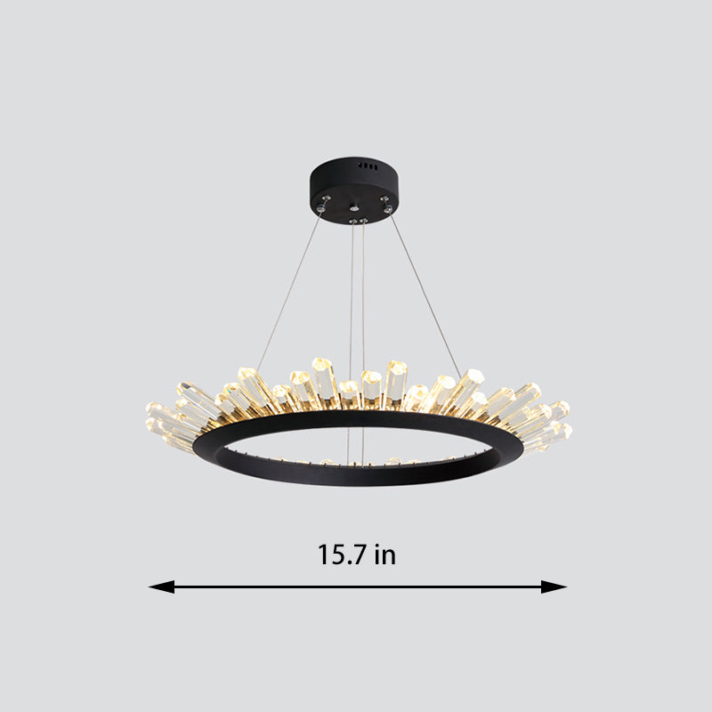 Round Crystal Polygonal Chandelier