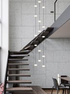 White Bloom Void Chandelier For Double Height