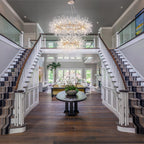 2 Tier 38 inch, Modern Crystal Chandelier