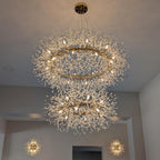 2 Tier 38 inch, Modern Crystal Chandelier