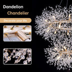 2 Tier 38 inch, Modern Crystal Chandelier