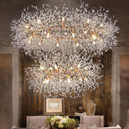2 Tier 38 inch, Modern Crystal Chandelier