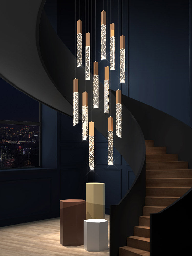 Icicle Crystal Cluster Modern Chandeliers For Foyer