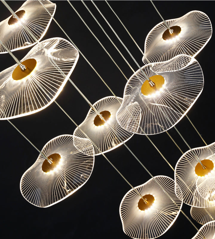 Floating Castle Raindrop LED Daisy Foyer Pendant Light - Grand Interior Decoration