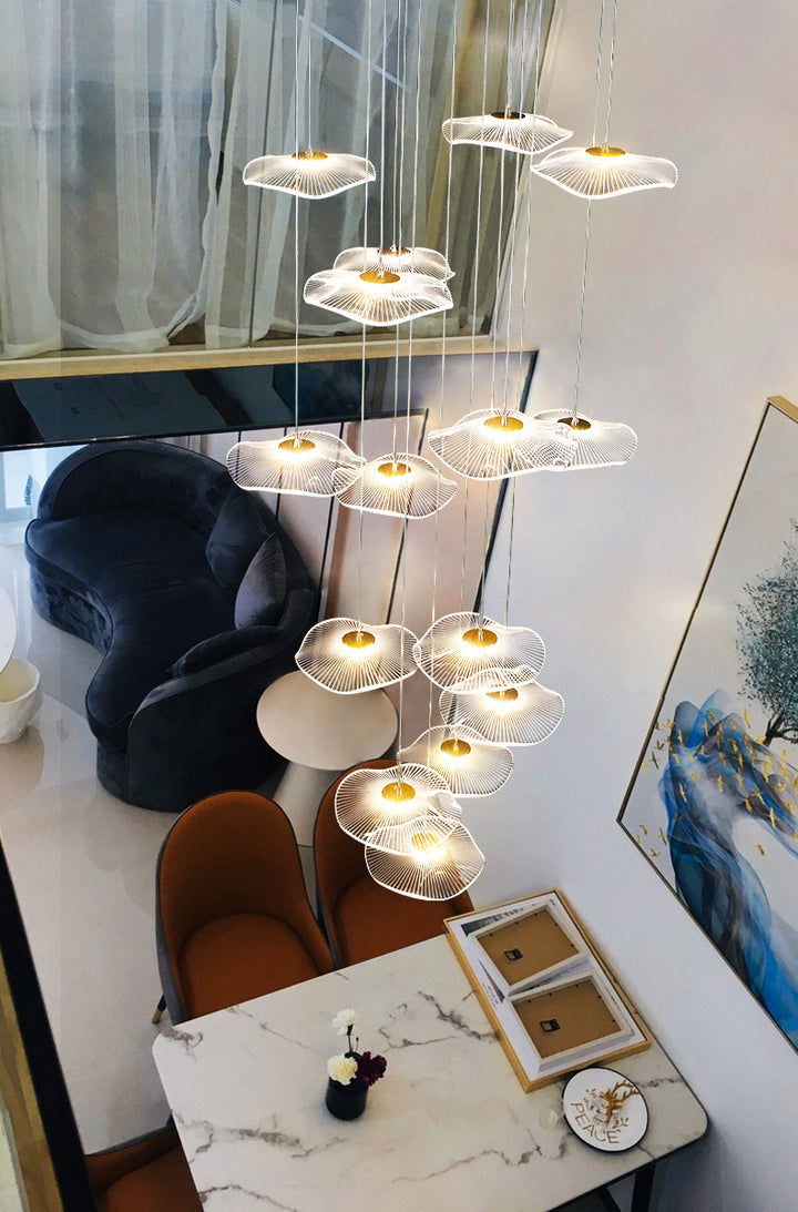 Floating Castle Raindrop LED Daisy Foyer Pendant Light - Grand Interior Decoration