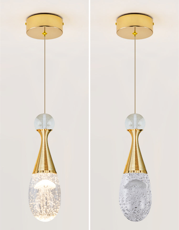 Raindrop Crown Jellyfish Crystal Chandelier for 2 Story Foyer and Hotel Lobby