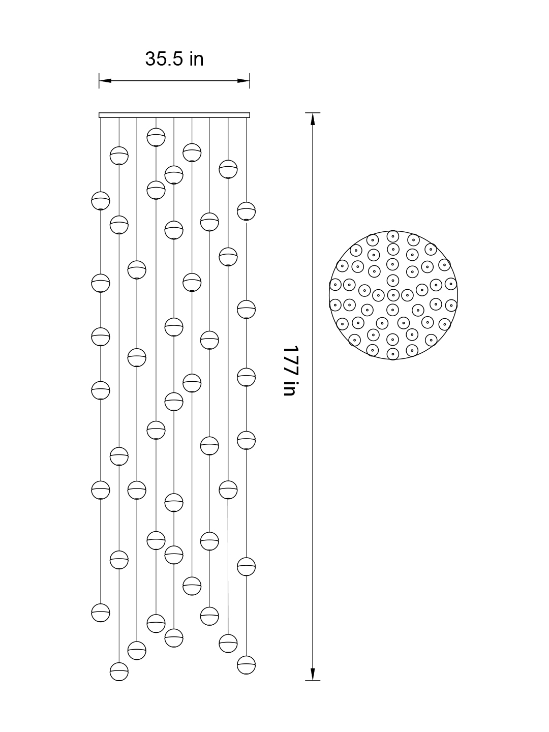 Spiral Multi-Light Crystal Bubble Chandelier For Large & Small House Lobby