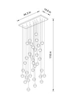 Spiral Multi-Light Crystal Bubble Chandelier For Large & Small House Lobby