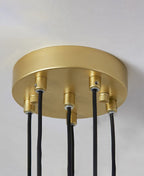 Gold Glass Globes Pendant Lighting in Cognac For Small Entrance And Lobby