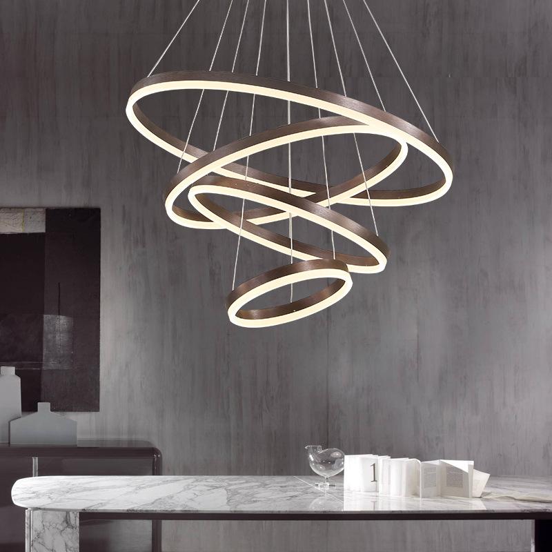 Circle Linear Modern Lighting Fixture for Living Room and High Ceiling Foyer