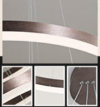 Circle Linear Modern Lighting Fixture for Living Room and High Ceiling Foyer