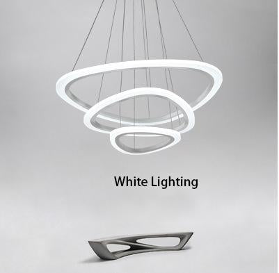 Large LED Multi-Ring Minimalist Chandelier for Modern Livingroom Interior