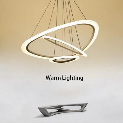 Large LED Multi-Ring Minimalist Chandelier for Modern Livingroom Interior