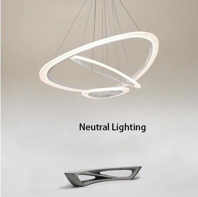 Large LED Multi-Ring Minimalist Chandelier for Modern Livingroom Interior